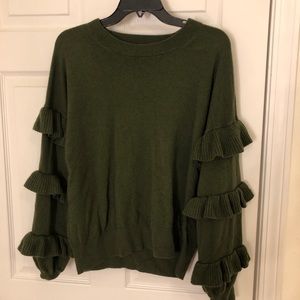 Tiered ruffle J Crew sweater